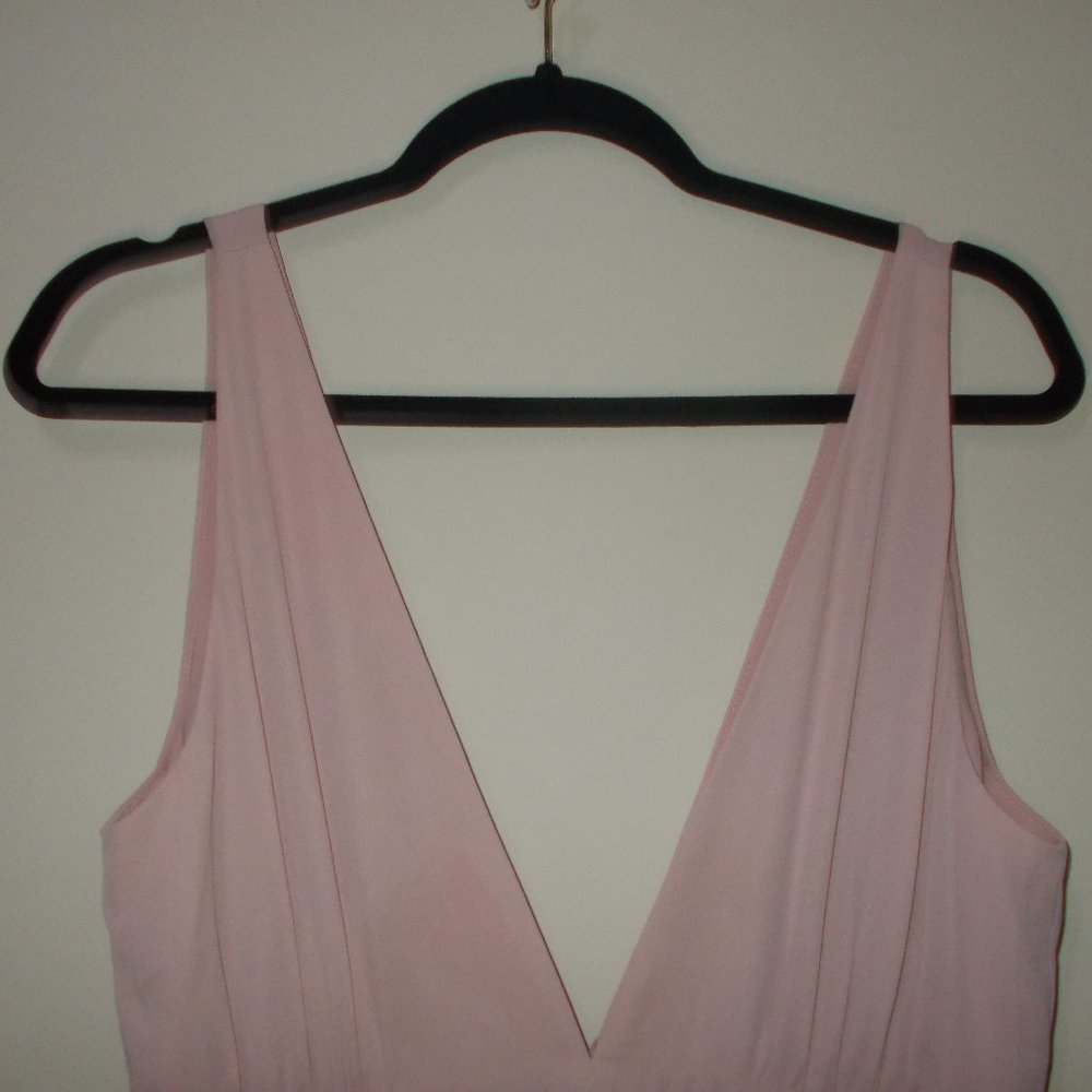 Wayf Kiara Empire Plunge Gown Rose Size Medium - Picture 2 of 8